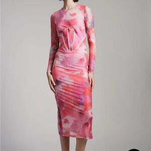 Bardot Lena Mesh Dress in Wildflower